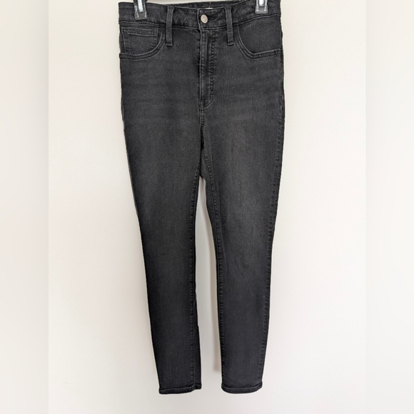 Madewell Curvy Roadtripper Supersoft Skinny High Rise Denim Jeans Size 26 Black - Picture 1 of 10